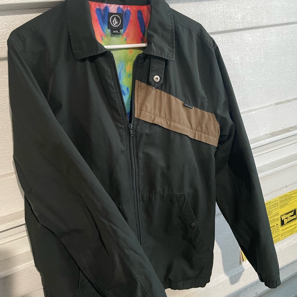 Vintage Volcom Green Windbreaker Jacket